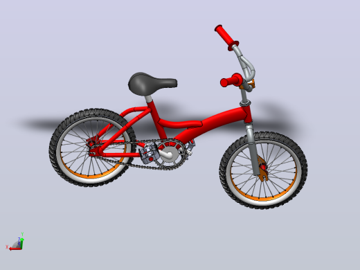 儿童自行车3d模型