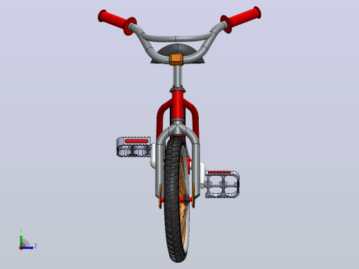 儿童自行车3d模型左视缩略图