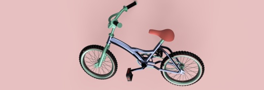 儿童自行车3d模型缩略图