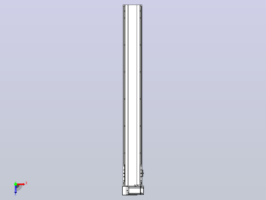 皮带直线轴半封闭可选导轨TPA-HNB-140D-120-L1100-LU-C-P40-N3俯视图