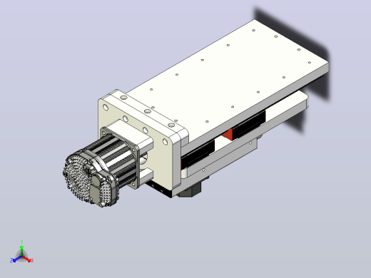 CNC刳刨机Z轴组件的Fusion 360参数模型，具有20毫米Hiwin导轨、20毫米滚珠丝杠和Nema34 Clearpath伺服电机