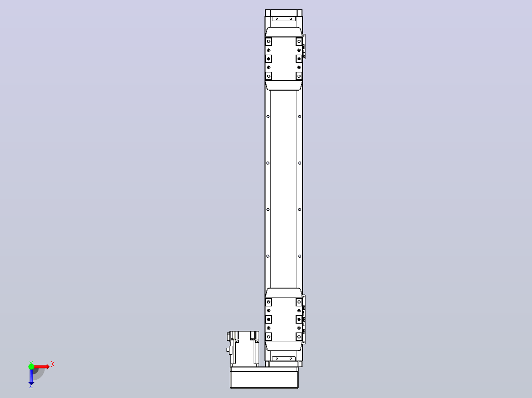 滚珠丝杠线性轴TPA-GCRS-80-1610C-L175-MR-M20-N3俯视图