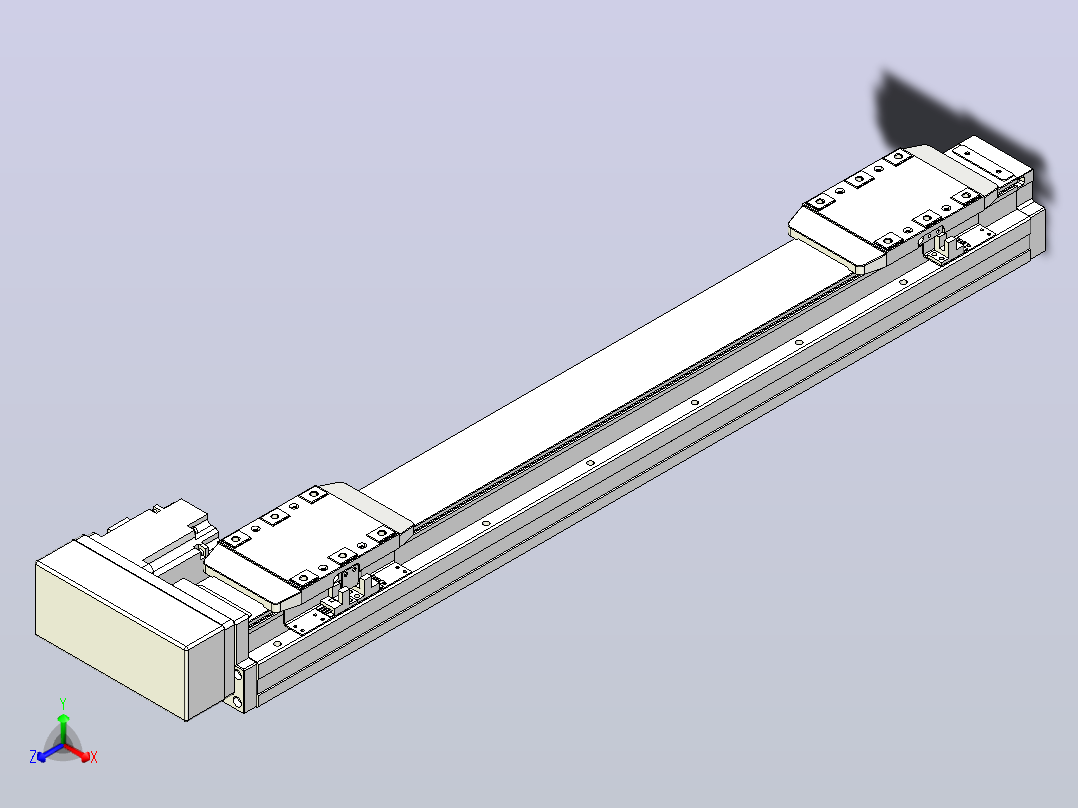 滚珠丝杠线性轴TPA-GCRS-80-1610C-L175-MR-M20-N3正等轴测图