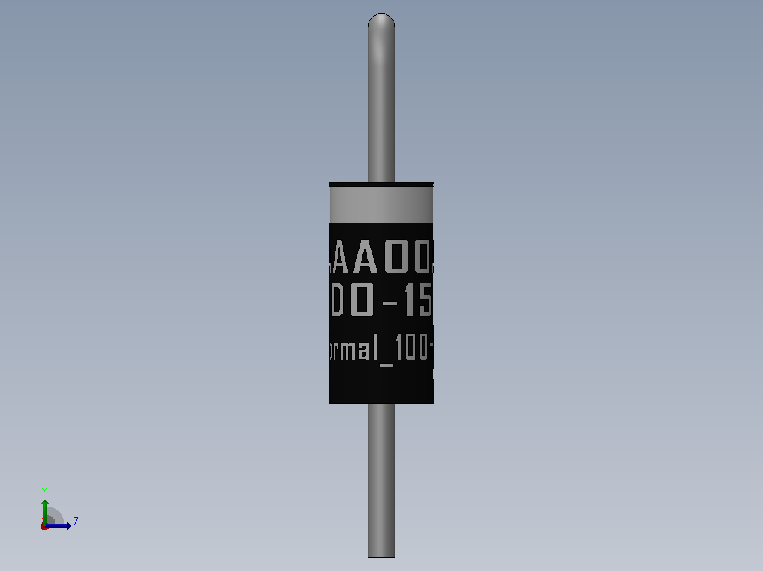 轴向二极管外壳DO-15_(DO-204AC)_V左视图