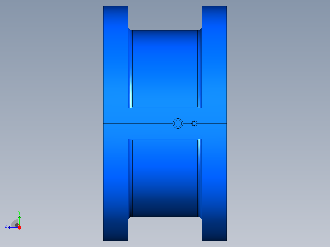 H71H╱Y╱F-PN1.6(HWF6)对夹式止回阀[H71H╱Y╱F-PN1.6(HWF6)]65右视图