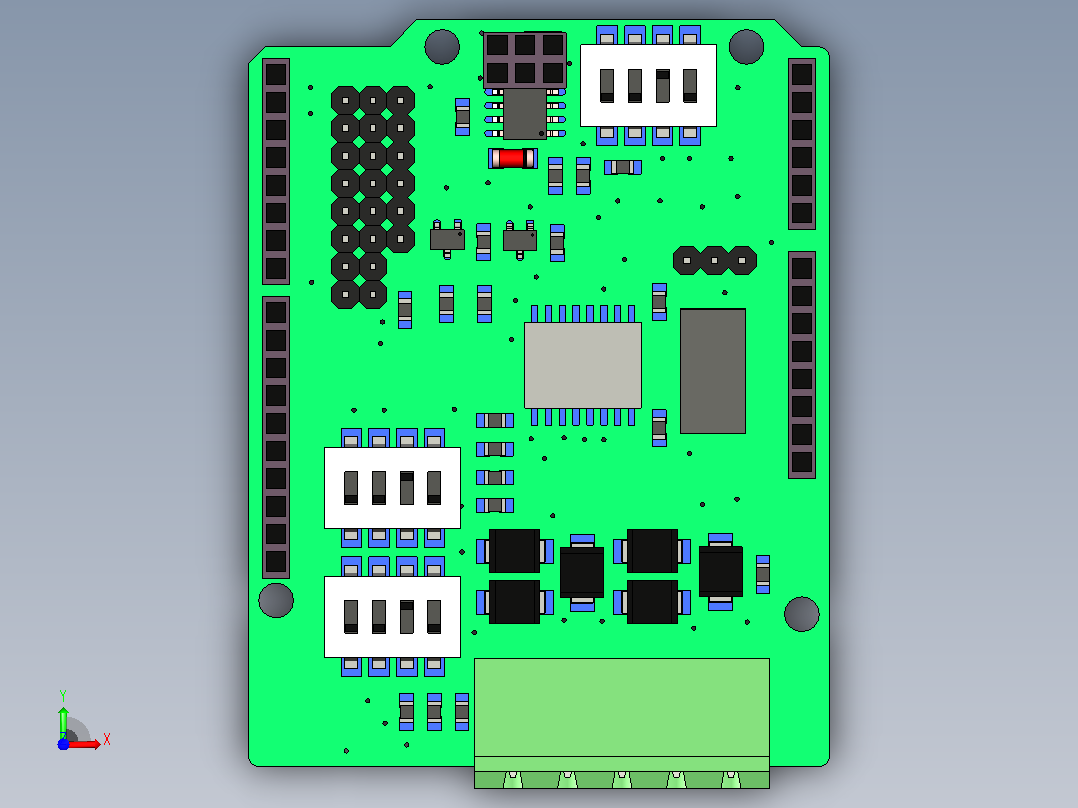 Arduino 的 RS485 扩展板模块前视图