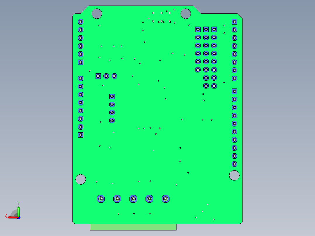 Arduino 的 RS485 扩展板模块后视图