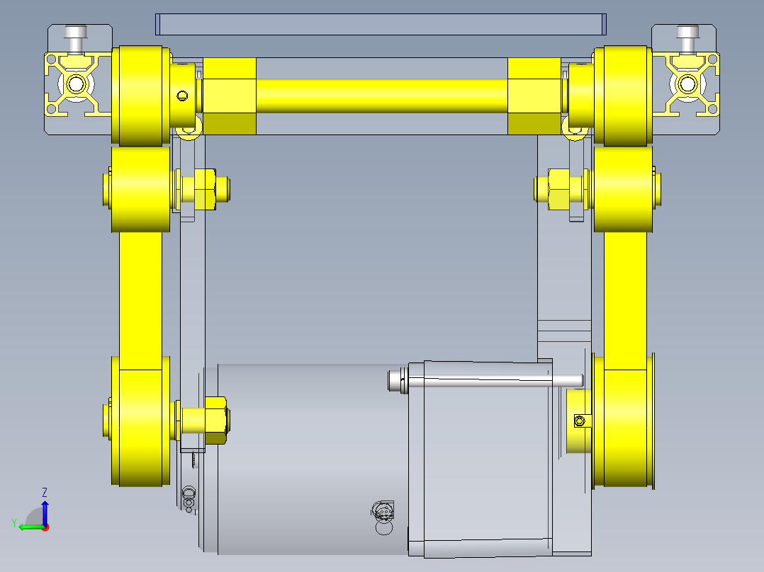2列平皮带输送机左视图