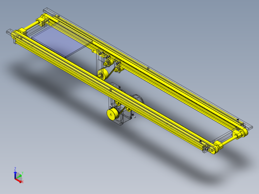2列平皮带输送机正等轴测缩略图