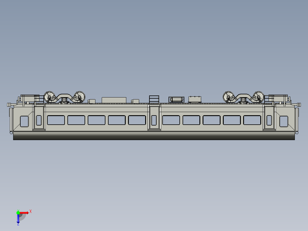 火车机车俯视图