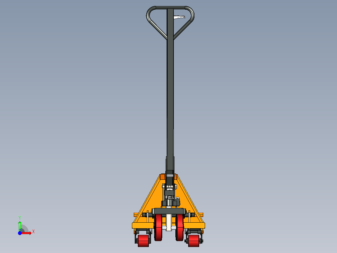 手动液压搬运车3D模型前视图