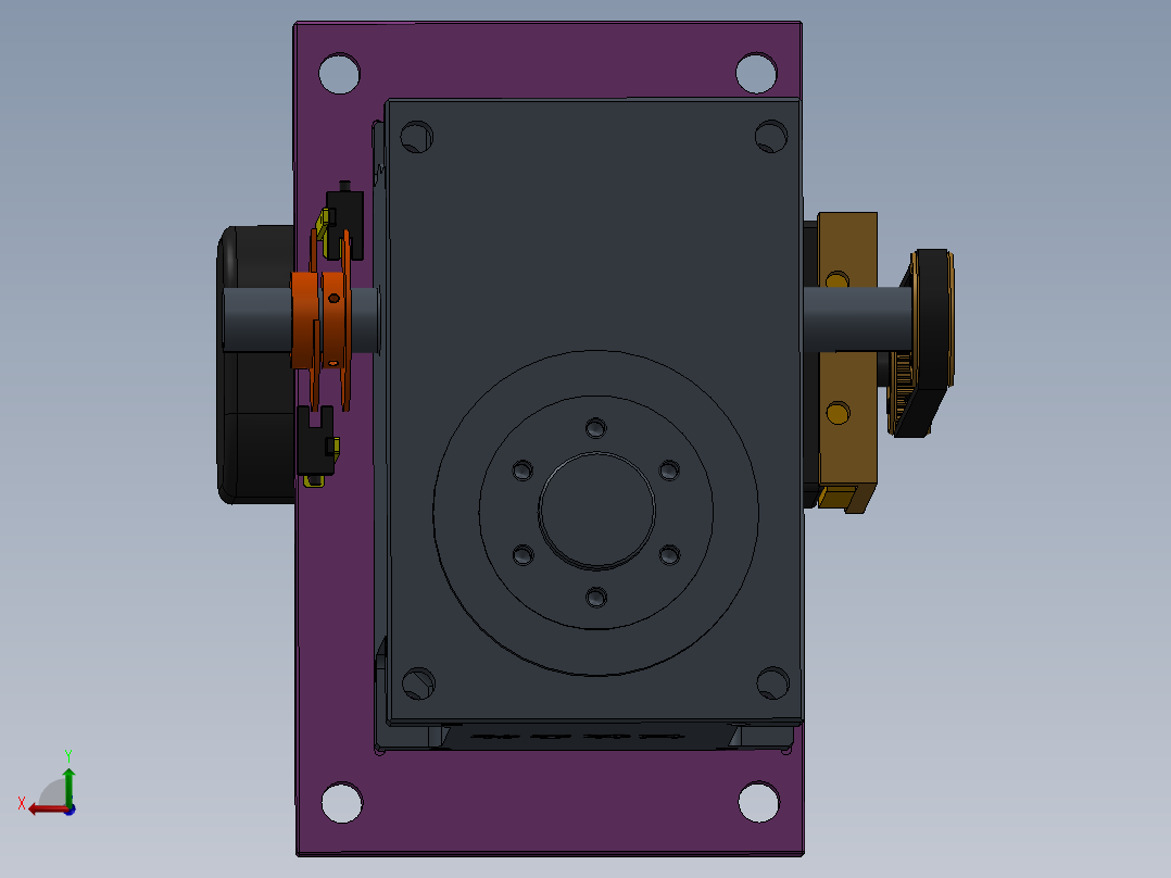 转盘分割器结构图（原创设计）3D模型后视图