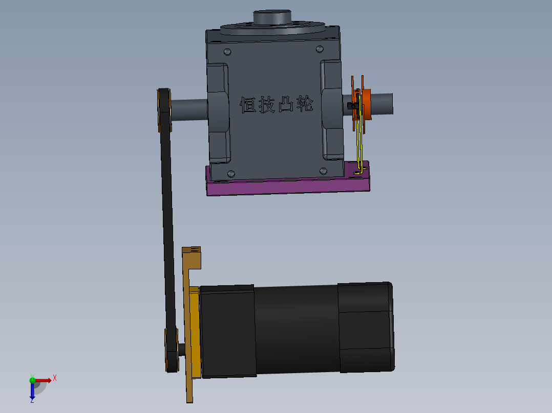 转盘分割器结构图（原创设计）3D模型俯视图