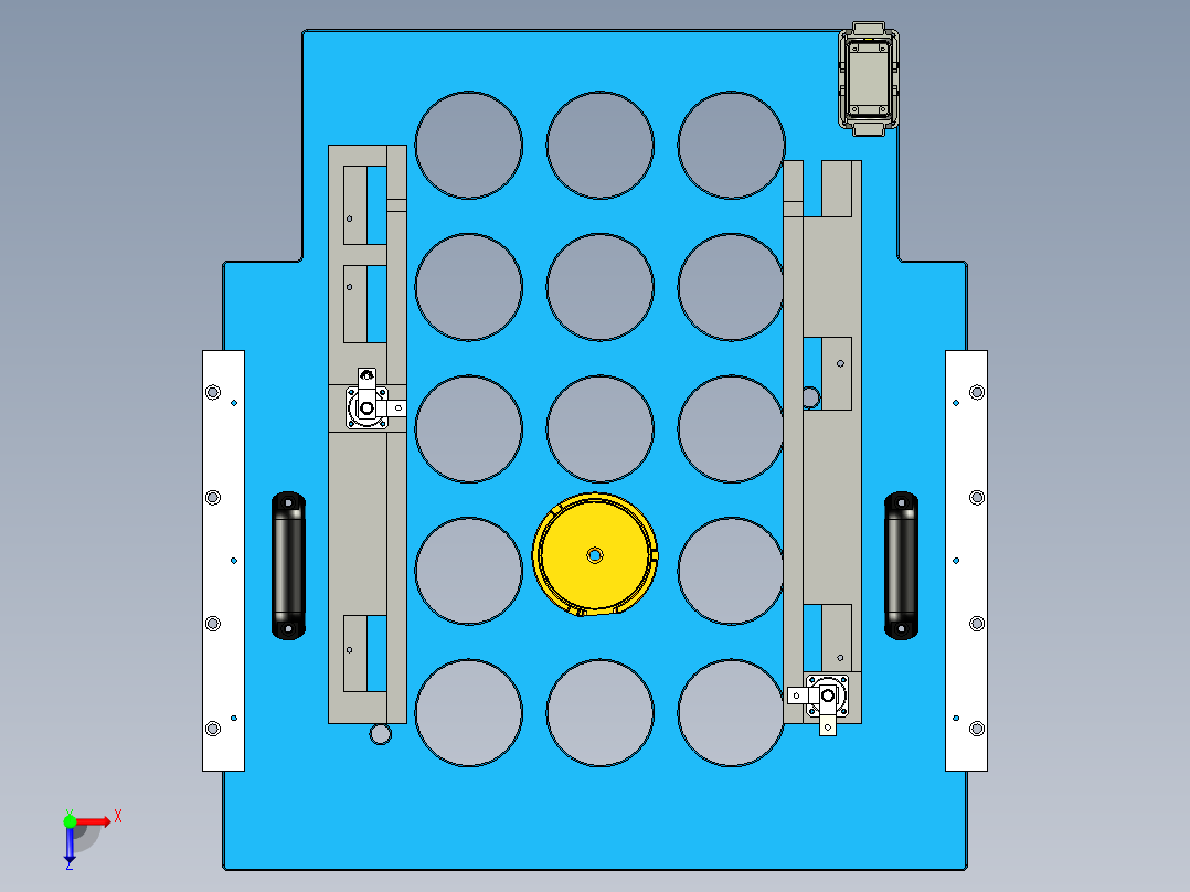 一种简易夹具俯视图