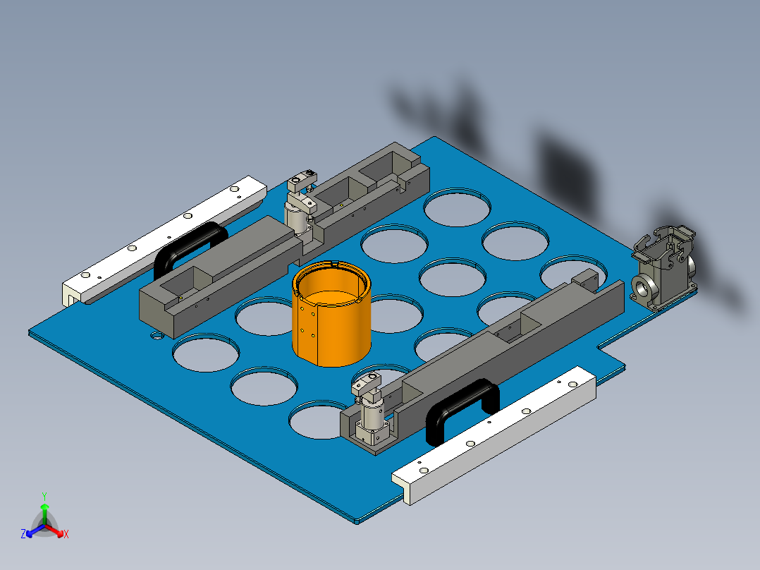 一种简易夹具正等轴测图