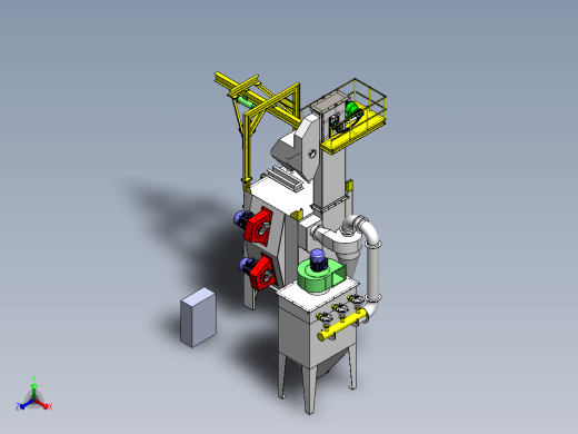 Q376吊钩式抛丸机正等轴测缩略图