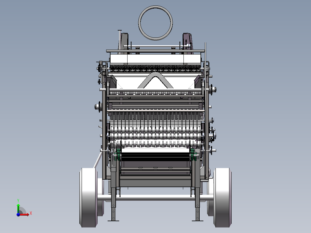 种薯切块机3D前视图