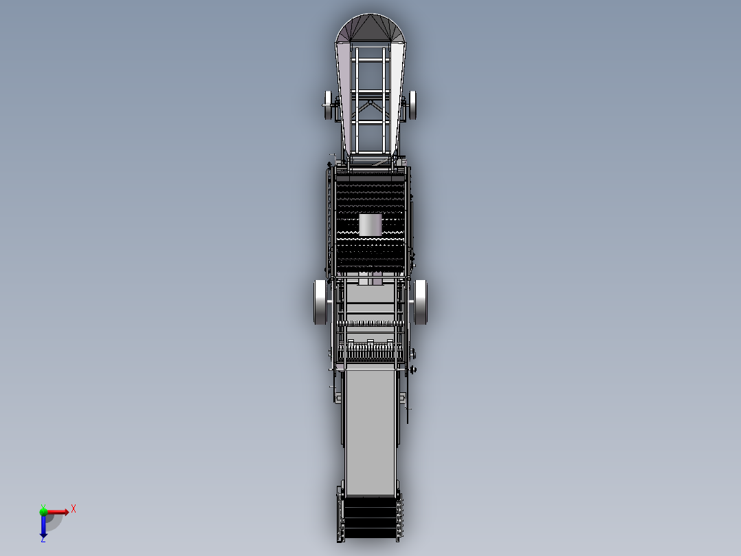 种薯切块机3D俯视图