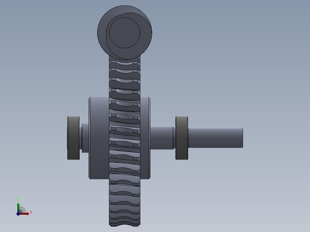 2_solidworks蜗轮蜗杆前视图