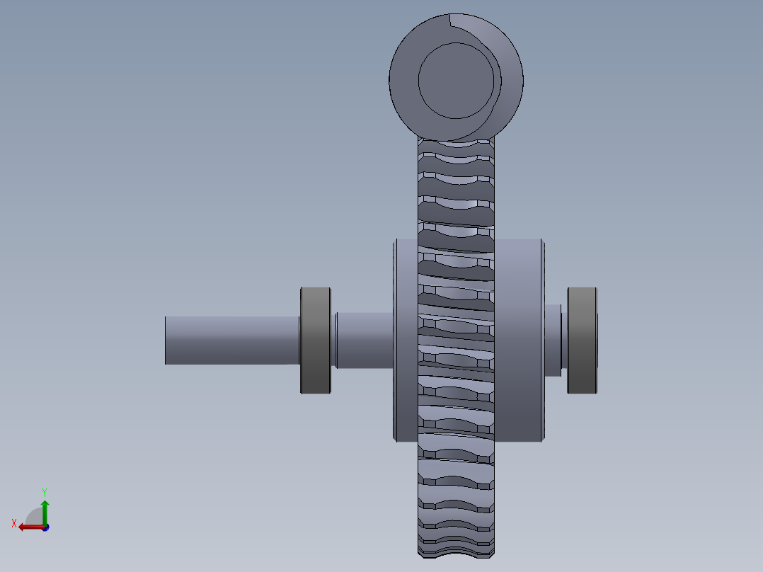2_solidworks蜗轮蜗杆后视图