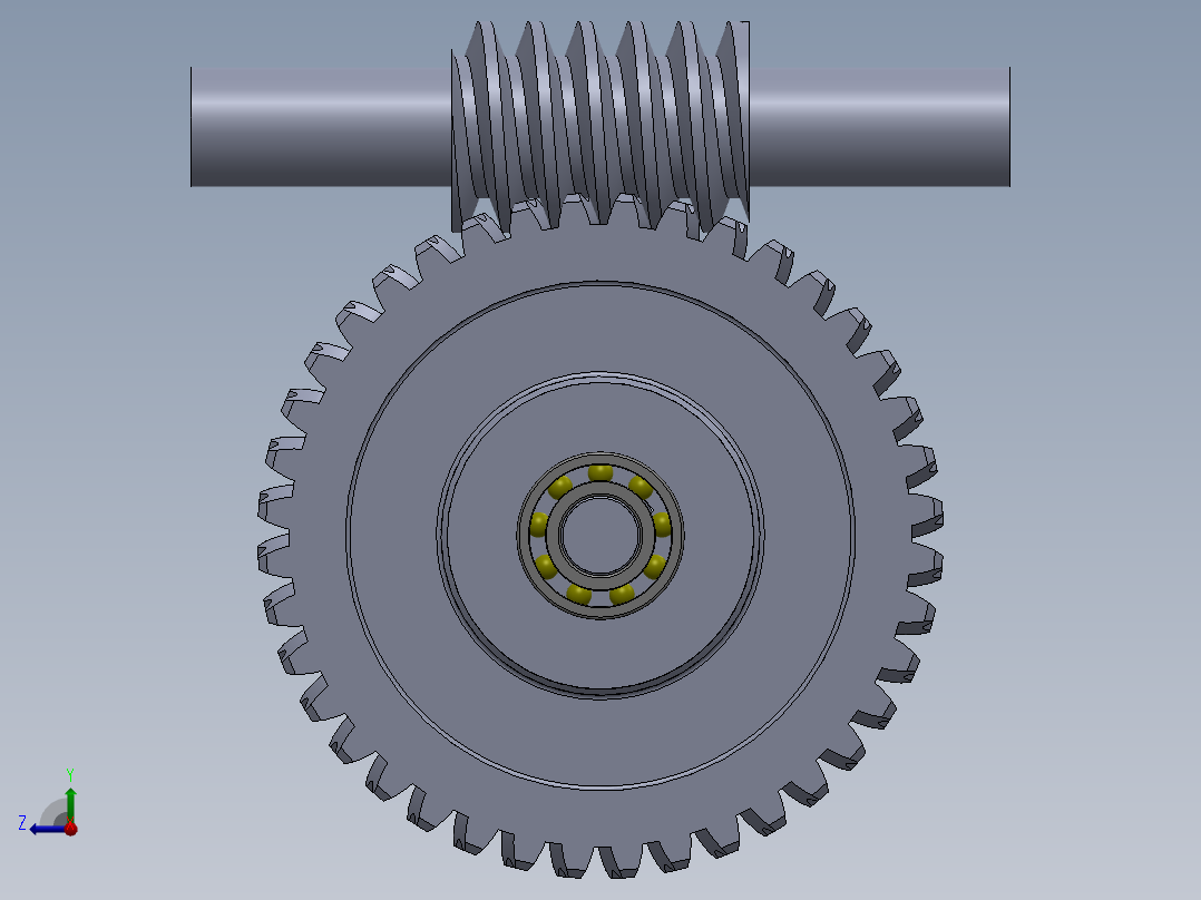 2_solidworks蜗轮蜗杆右视图