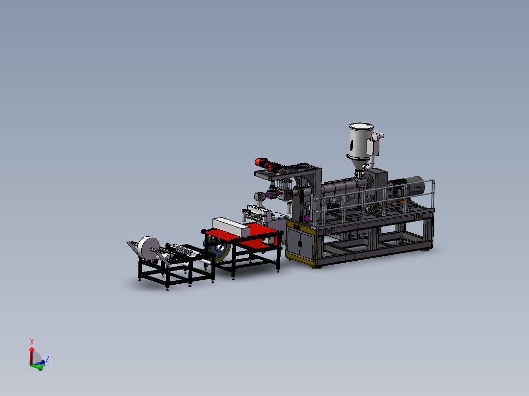 600熔喷布生产线 无纺布熔喷布制造流水线生产3d图纸