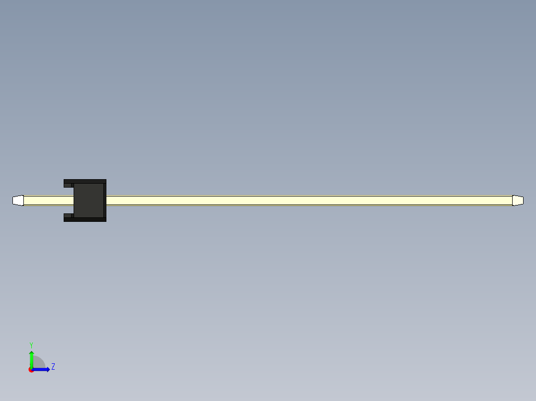 彩色公头100mil（2.54mm）系列-DS1021_black_1x13p_100mil_Type43_rev1.0左视图