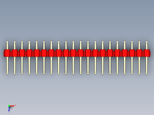 彩色公头100mil（2.54mm）系列-DS1021_red_3x20p_100mil_Type1_rev1.0俯视缩略图
