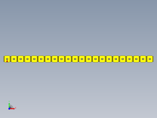 彩色公头100mil（2.54mm）系列-DS1021_yellow_1x22p_100mil_Type43_rev1.0前视缩略图