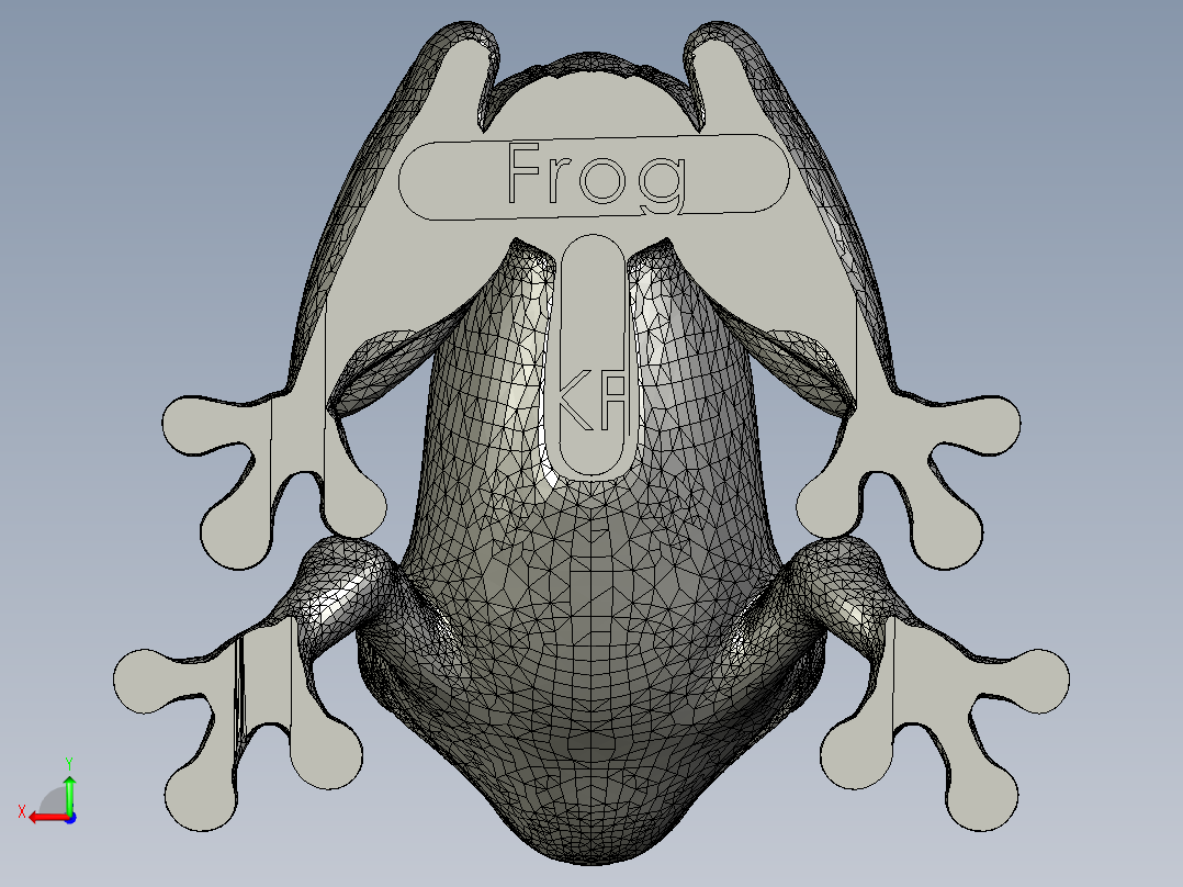 MD2混合青蛙sw stl后视图