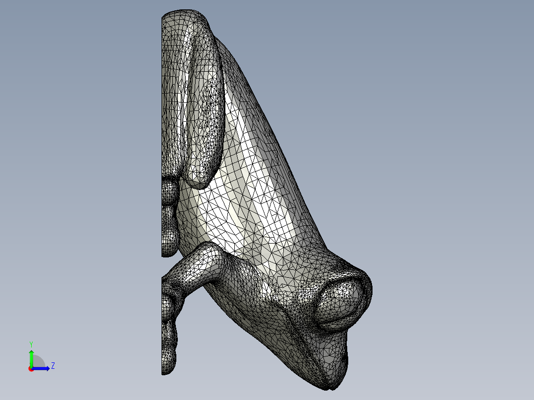 MD2混合青蛙sw stl左视图