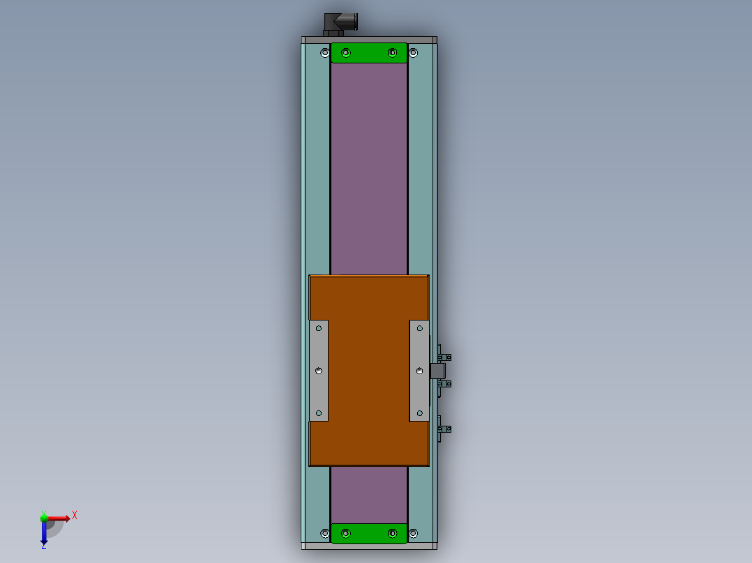 MCH丝杆全封闭MCH14-M-400WB俯视图