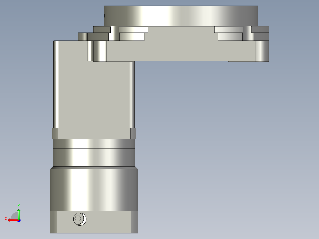 中空旋转平台KFN130-L2-50-NM5(65)后视图