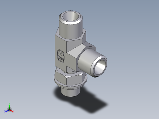 卡套式工业通用硬管接头EO_Adjustable_locknut_run_tee_LEE06LROMDCF