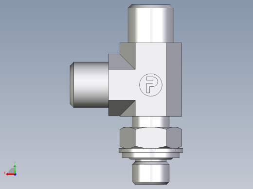 卡套式工业通用硬管接头EO_Adjustable_locknut_run_tee_LEE06LROMDCF后视缩略图