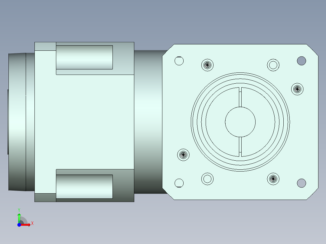 直齿孔ZPLX180-L2 35-114.3-200-M12.stp前视图