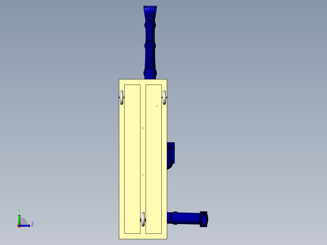 离心式棉花堆垛机的设计[三维SolidWorks]左视图
