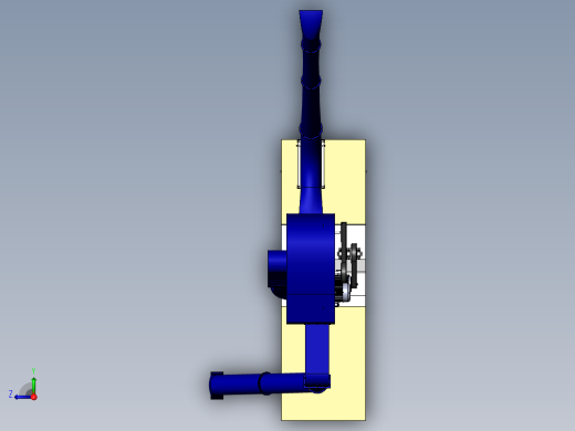 离心式棉花堆垛机的设计[三维SolidWorks]右视缩略图