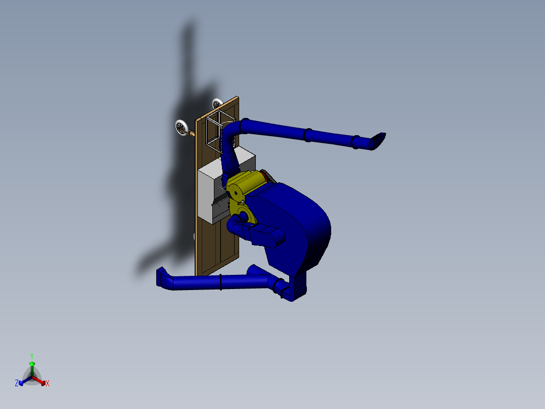 离心式棉花堆垛机的设计[三维SolidWorks]正等轴测图