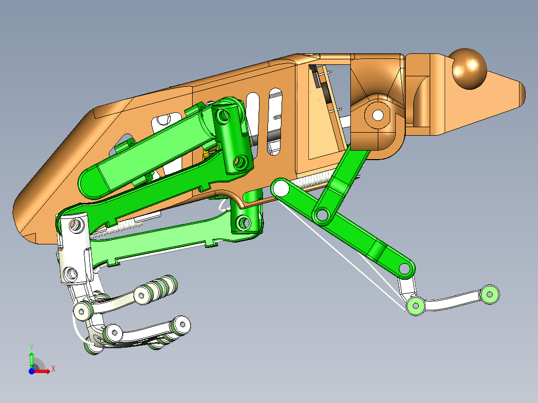 仿生青蛙模型设计资料前视图