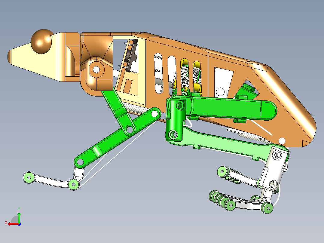 仿生青蛙模型设计资料后视图