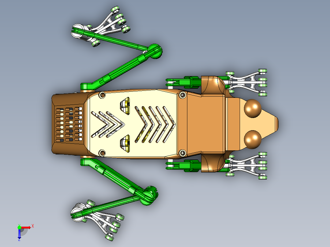 仿生青蛙模型设计资料俯视图