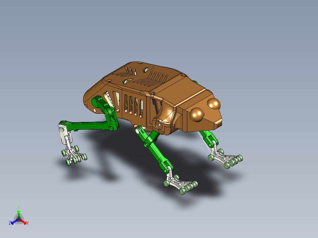 仿生青蛙模型设计资料正等轴测图