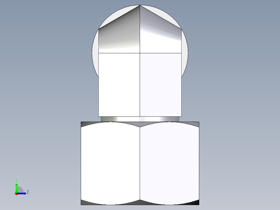 卡套式工业通用硬管接头EO_Swivel_nut_elbow_EW14SOMD71左视图