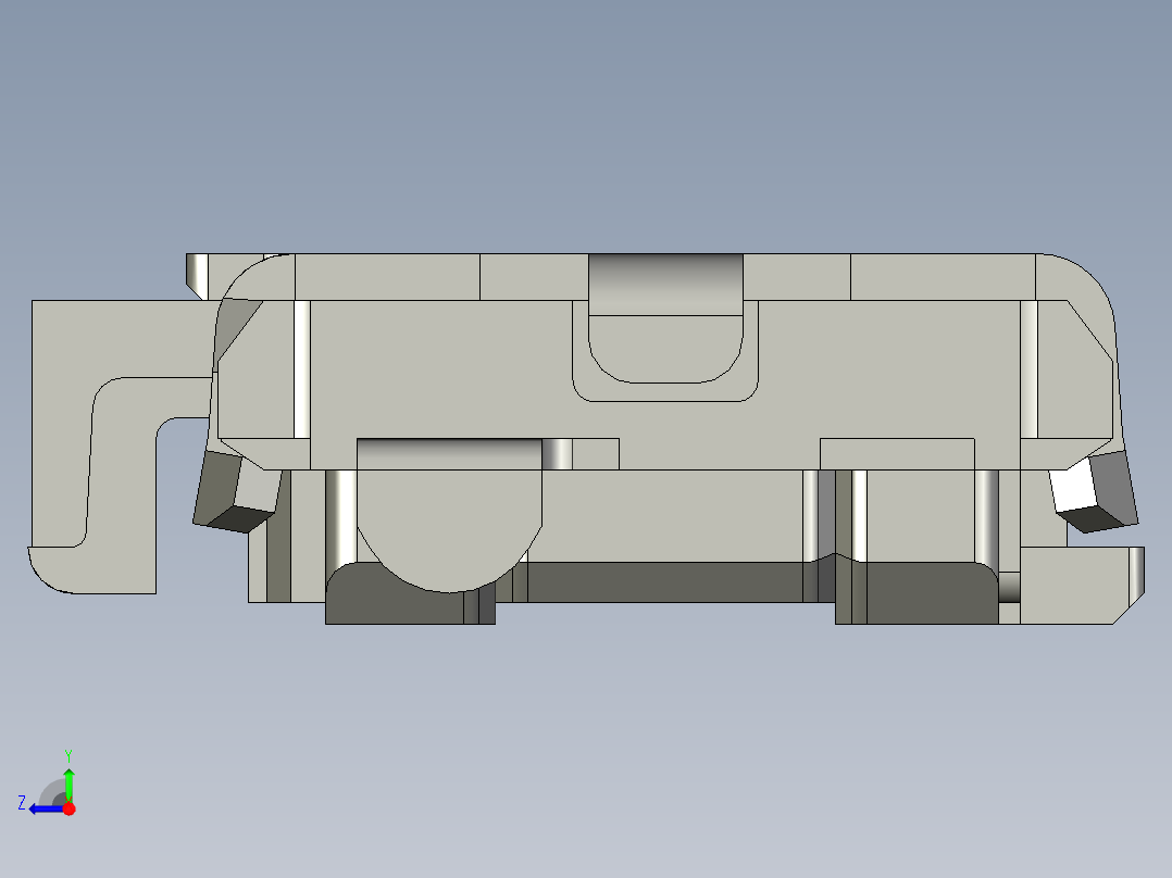 13.5㎜ x 2.9㎜侧面操纵半深入　SMD轻触开关右视图