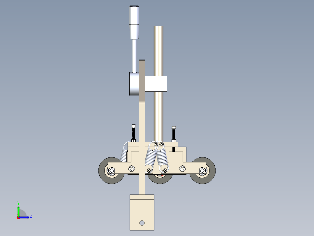 FlexiWheel Mount灵活的支座支架左视图