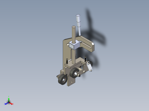 FlexiWheel Mount灵活的支座支架正等轴测缩略图