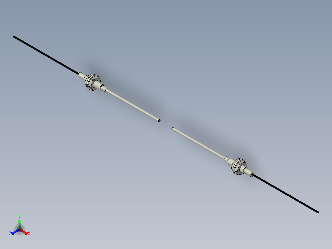 光纤元件对射型FT-D419-M正等轴测图
