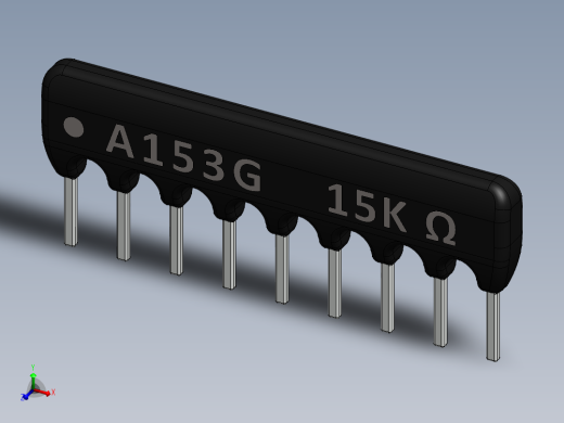 电容器 二极管 电阻器-Resistor Network 15K Ohm 9-Pin