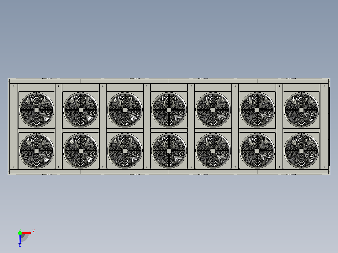 空冷螺旋冷却机俯视图